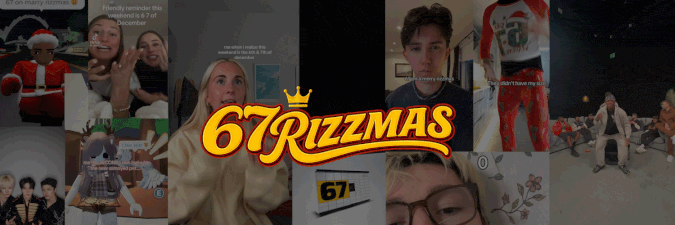 67 Rizzmas Banner